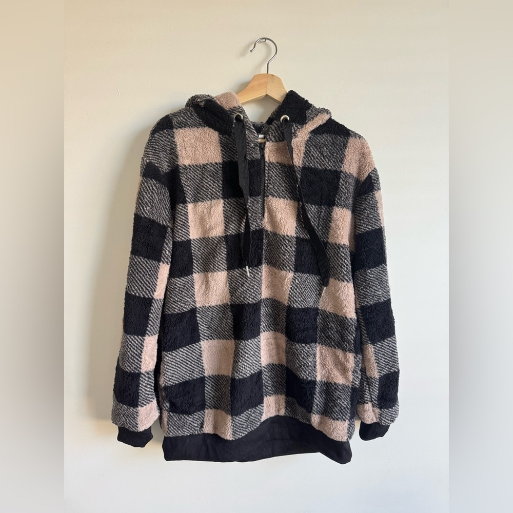 Buffalo Check Fleece Hoodie